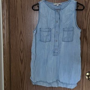 LOFT light chambray tank top